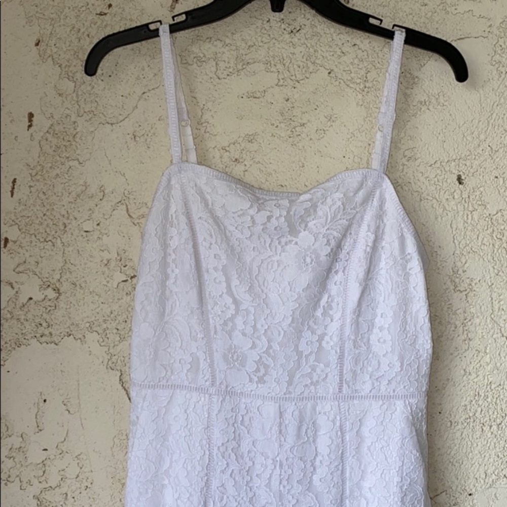 FRENCH CONNECTION WHITE HELENIE LACE JUMPSUIT - Picture 4 of 14